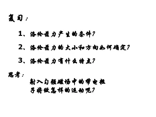 1.3带电粒子在匀强磁场中的运动课件共32张PPT