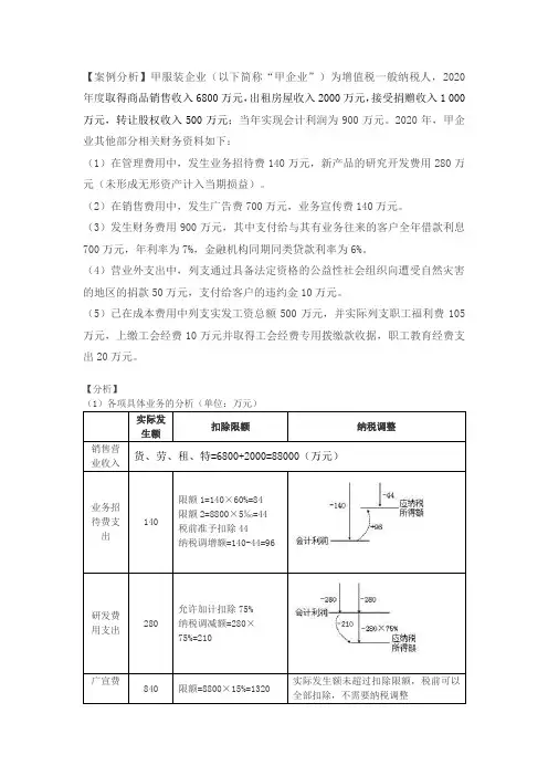 企业所得税例题