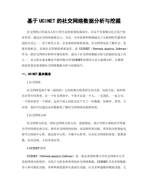 基于UCINET的社交网络数据分析与挖掘