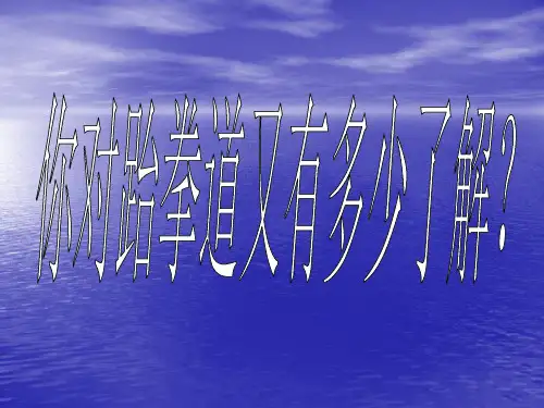 跆拳道ppt课件