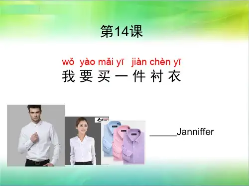 对外汉语课件 第十四课《我要买一件衬衣》