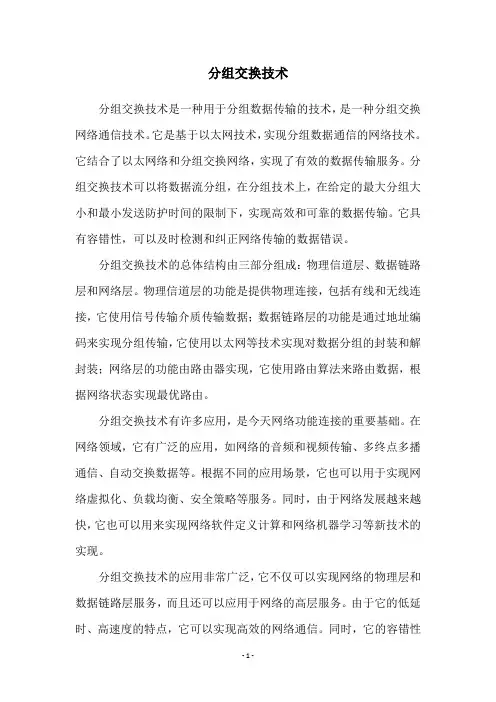 分组交换技术