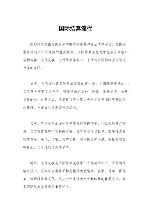 国际结算流程
