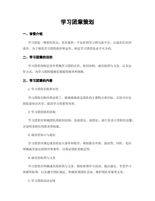 学习团章策划