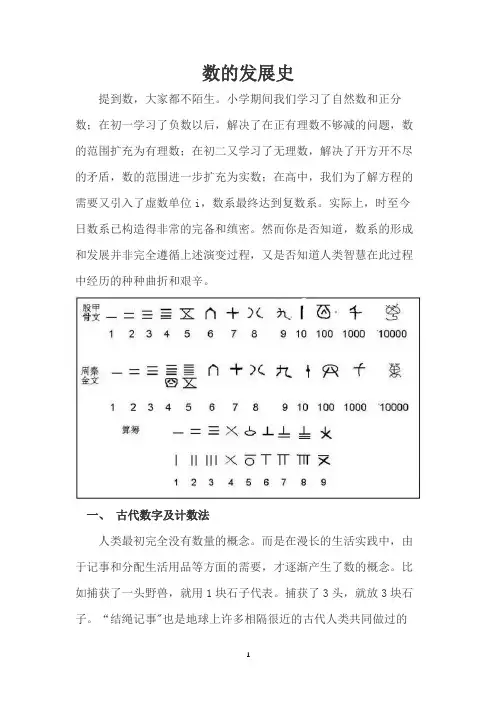 数的发展史