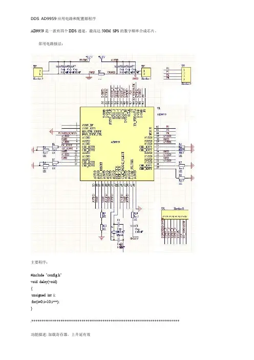 DDSAD9959应用电路和配置源程序