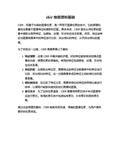 cbir地原理和基础