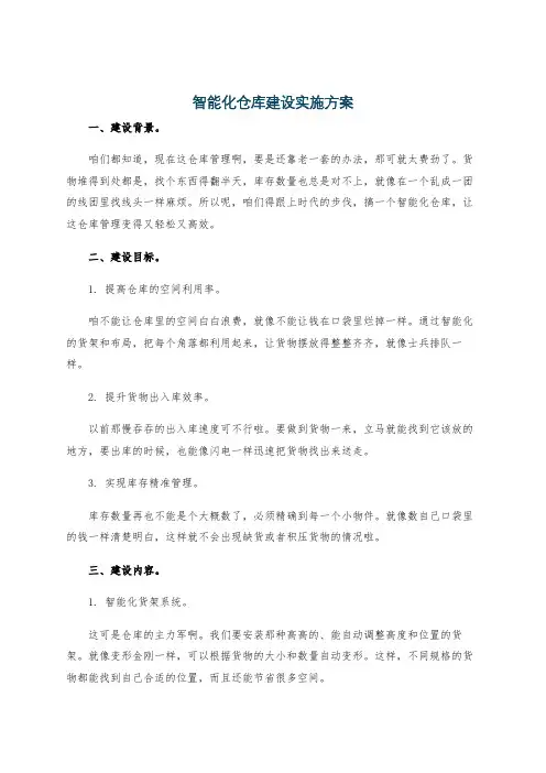 智能化仓库建设实施方案