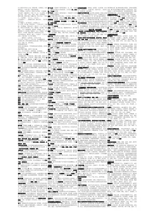 中医妇科学考试重点完美打印版