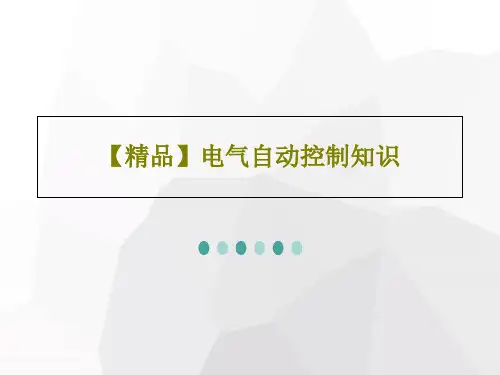 【精品】电气自动控制知识23页PPT