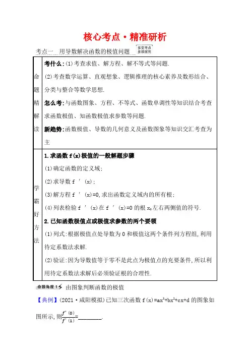 【2021】高考数学苏教版一轮核心考点精准研析：3.3 利用导数研究函数的极值、最值