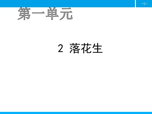 五年级上册语文作业课件-2 落花生 人教部编版(共12张PPT)