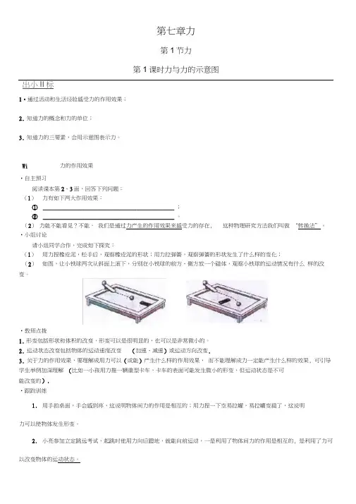 人教版初二物理下册力的示意图(20200606054332)