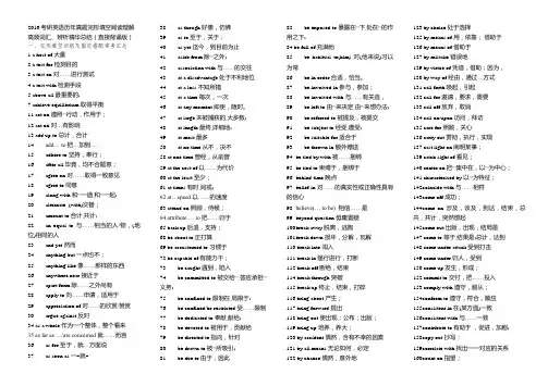 2016考研英语历年真题高频词汇、辨析精华总结(直接背诵版).pdf