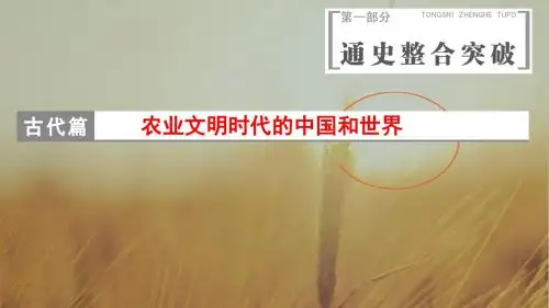 2018版高考历史二轮通史版课件：第一部分 古代篇 第1讲 先秦、秦汉中国古代文明的奠基和初步发展 精品