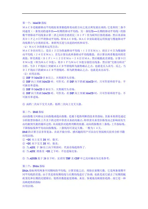 期货三十个指标解析