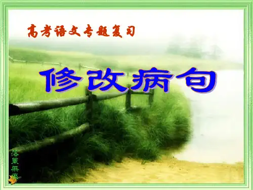 课件-语文-高三专题复习：修改病句备课讲稿