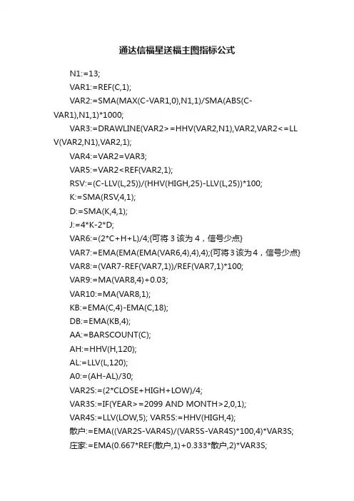 通达信福星送福主图指标公式