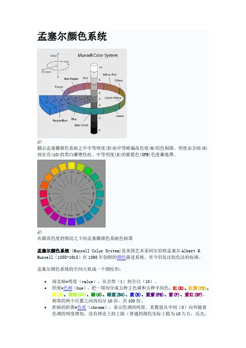 孟塞尔颜色系统简介