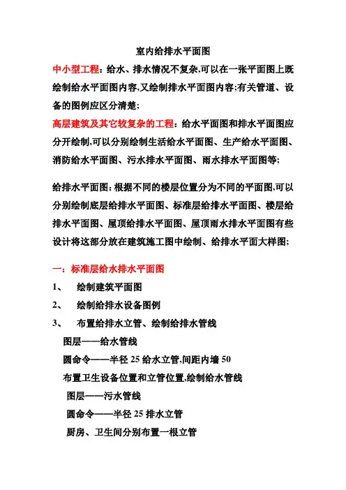 室内给排水平面图完整系统图
