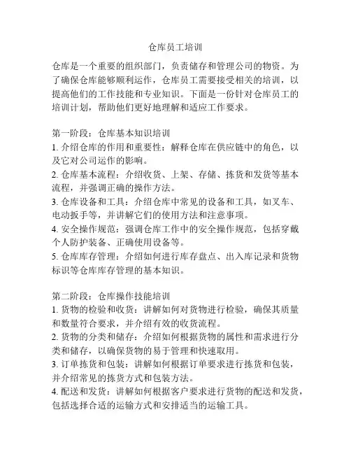 仓库员工培训