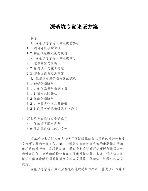 深基坑专家论证方案