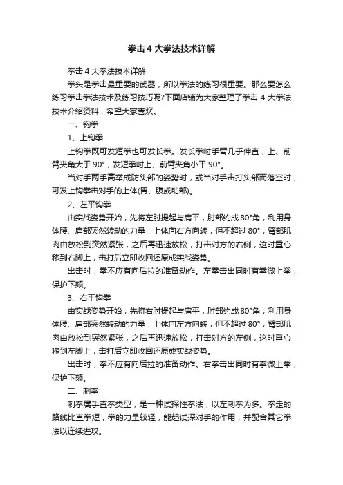 拳击4大拳法技术详解