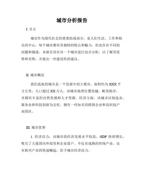 城市分析报告