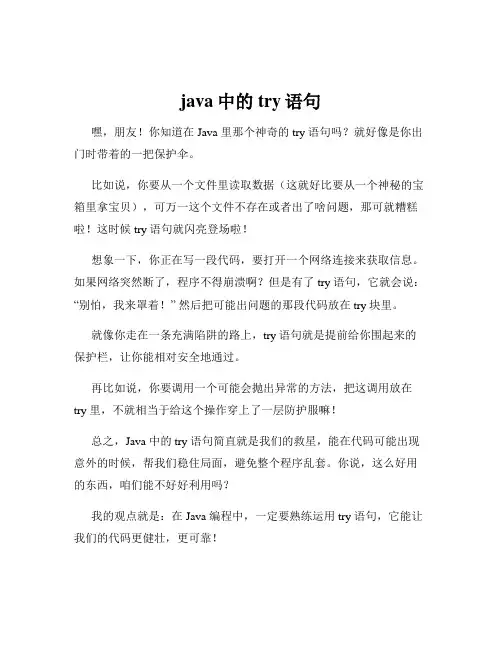 java中的try语句