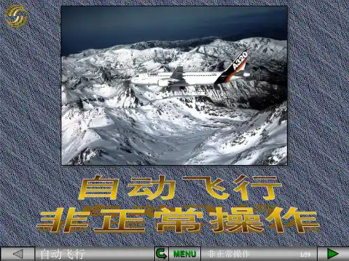 【空客A320培训PPT课件】自动飞行非正常操作