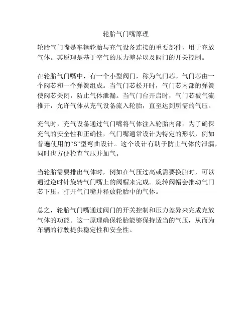 轮胎气门嘴原理