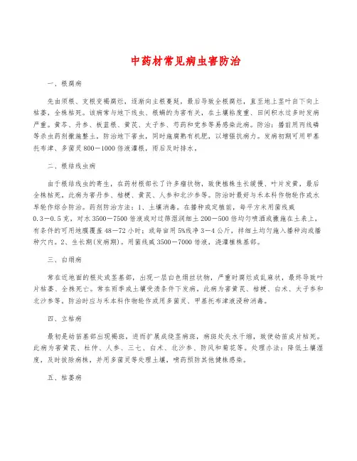 中药材常见病虫害防治