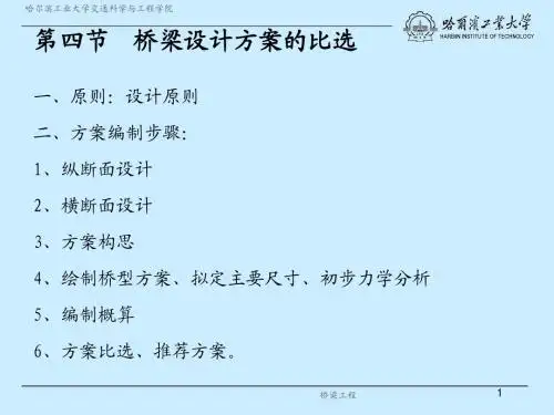 06级桥工(04)桥梁设计方案的比选