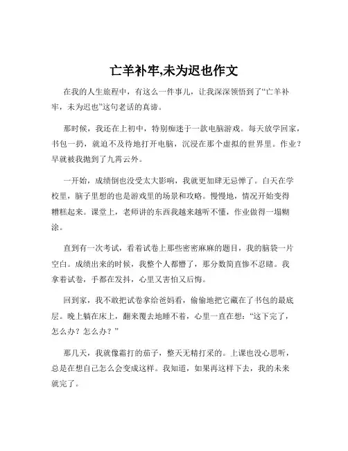 亡羊补牢,未为迟也作文