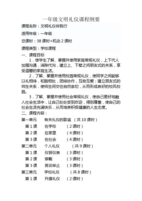 文明礼仪纲要