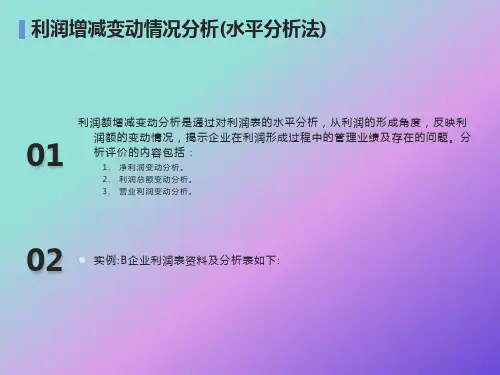 利润表分析实例更新