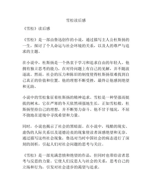 雪松读后感