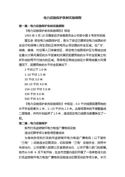 电力设施保护条例实施细则