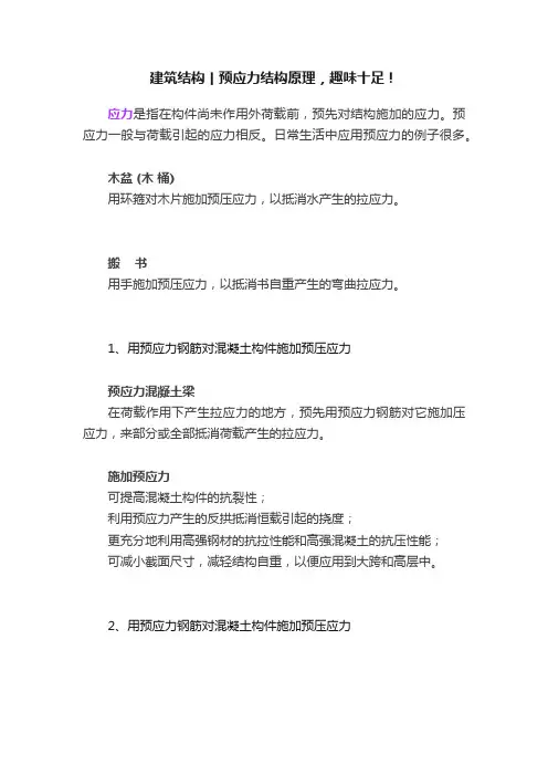 建筑结构丨预应力结构原理，趣味十足！
