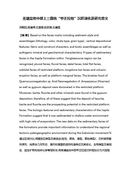 羌塘盆地中部上三叠统“甲丕拉组”沉积演化及研究意义