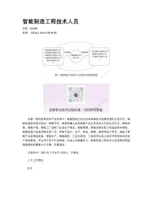 智能制造工程技术人员