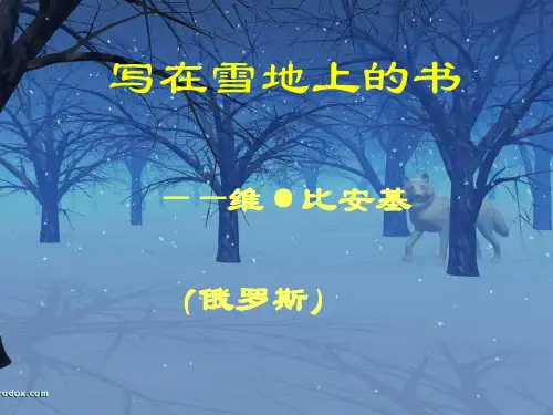 写在雪地上的书课件
