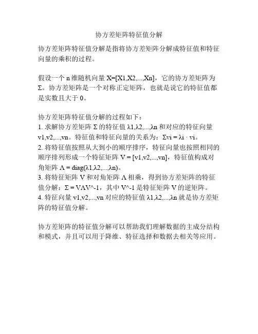 协方差矩阵特征值分解