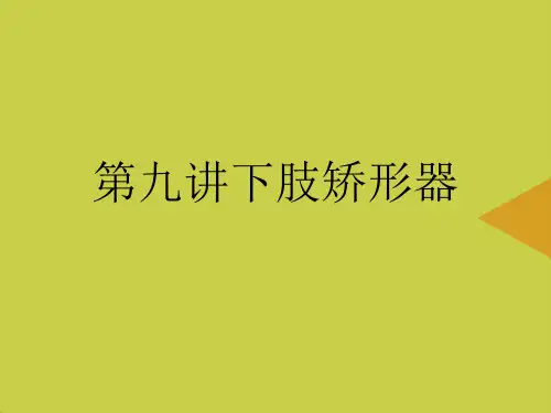 下肢矫形器最新PPT资料
