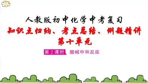 人教版初中化学中考复习知识点归纳、考点总结、例题精讲-第十单元 第2课时 酸碱中和反应