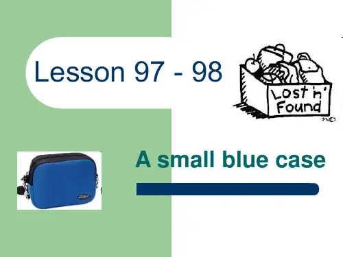 Lesson97-98(课件)新概念英语第一册(2)