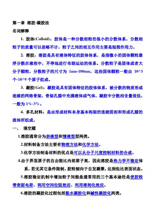 材料合成与制备复习资料有答案