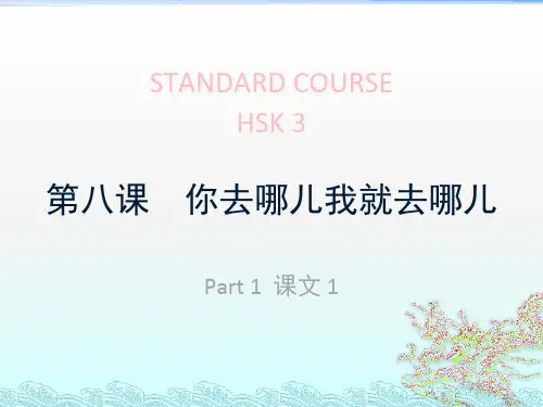 《HSK标准教程3》第8课 PPT课件