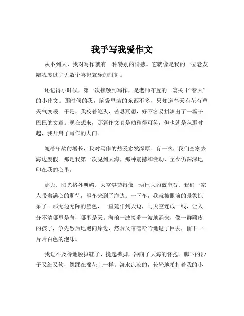 我手写我爱作文