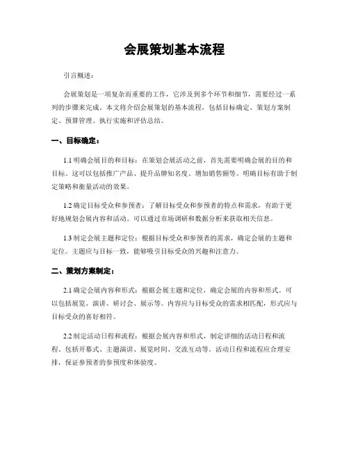 会展策划基本流程
